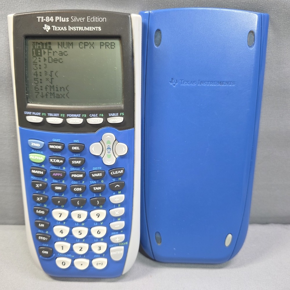 Texas Instruments TI-84 Plus Silver Edition Graphing Calculator Blue Tested
